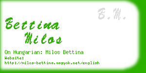 bettina milos business card